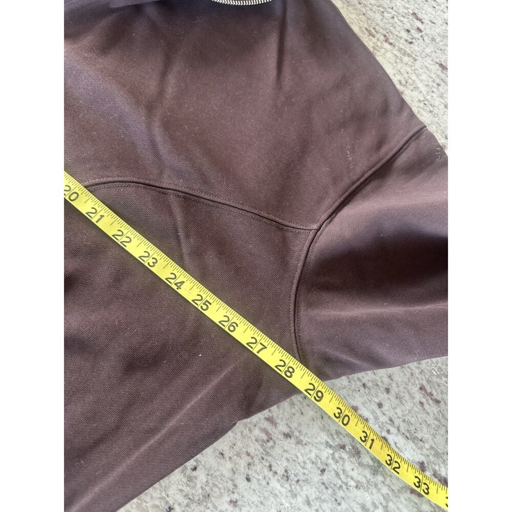 Lilysilk Heirloom '89 Half-zip Espresso Cotton Mulberry Silk Blend Pullover Sz L - Picture 6 of 12